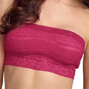 Free People Lace Bandeau! XS Pink Like New